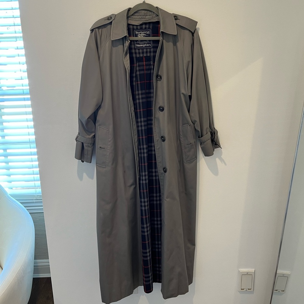 Burberry Grey Classic Trench Coat